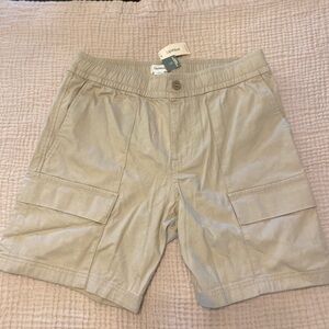 UpWest Tan Athletic Shorts with Lightweight Fabric and Cargo Style
